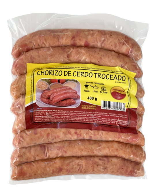 Chorizo de cerdo troceado estándar Chorinanos